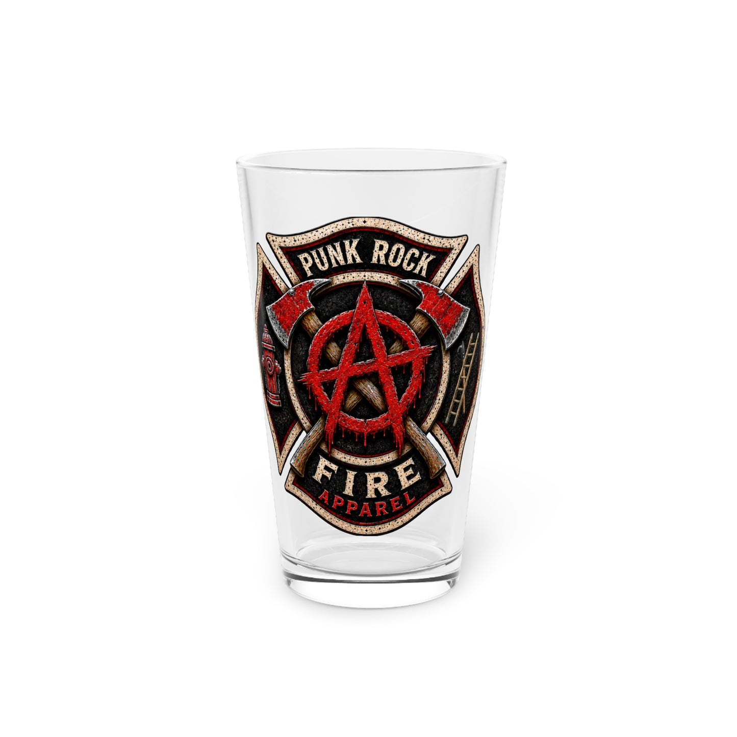 Punk Rock Fire Apparel - Pint Glass Logo
